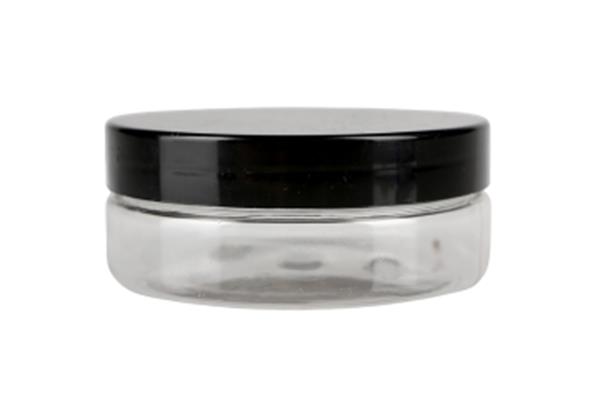 100g Clear PET Jar & Black Top